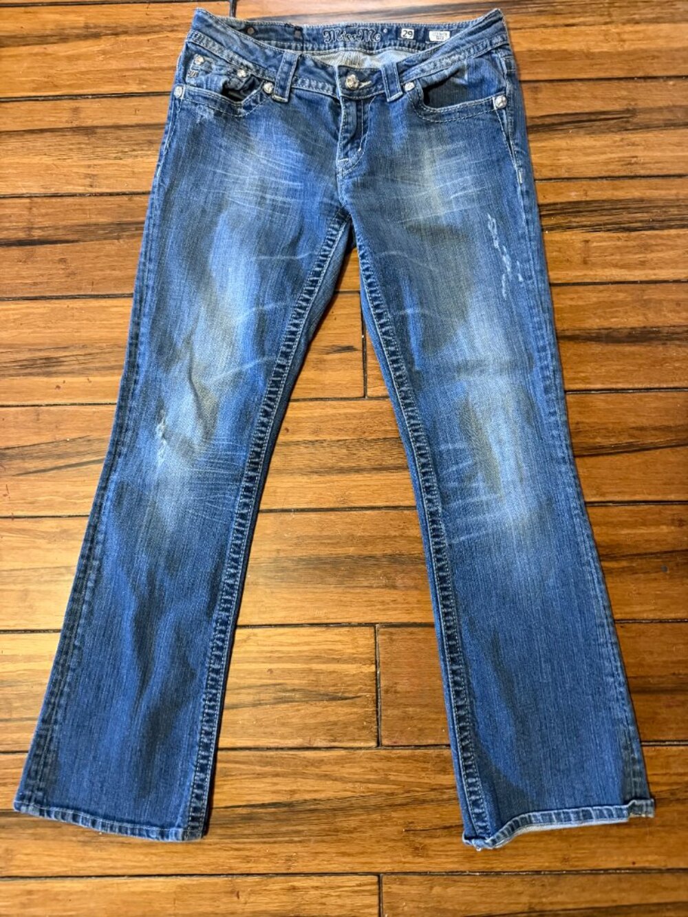 Miss Me Y2K Bedazzled Bootcut Jeans, Size 29
